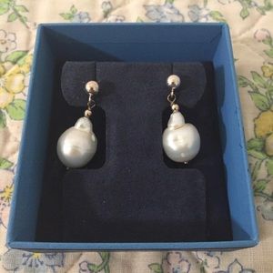 Real pearl earrings